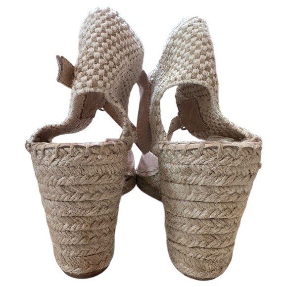 Carmen Saiz Chic Pink and White Espadrille Wedges Stud Detail, EU sz 39 - Picture 7 of 10